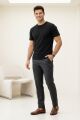 MEKA Erkek Unisex %100 Pamuk Basic  Regular Kesim Bisiklet Yaka Tişört SİYAH