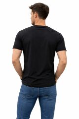 MEKA Erkek Unisex %100 Pamuk Basic Tişört – Regular Kesim Bisiklet Yaka Rahat ve Günlük T-Shirt SİYAH