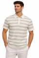 Polo Yaka Çizgili Erkek Tişört   95323 HAKİ HAKİ - XXL
