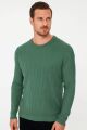 Bisiklet Yaka Modern Kesim Erkek Triko Kazak YEŞİL YEŞİL - XXL