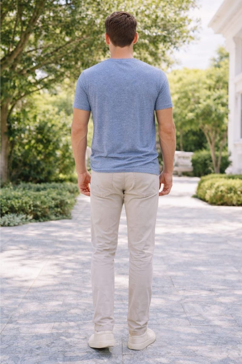 Chino Keten Erkek Pantolon Yazlık Rahat Kesim, Nefes Alabilir Şık Tasarım 1130 TAŞ