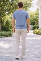 Chino Keten Erkek Pantolon Yazlık Rahat Kesim, Nefes Alabilir Şık Tasarım 1130 TAŞ