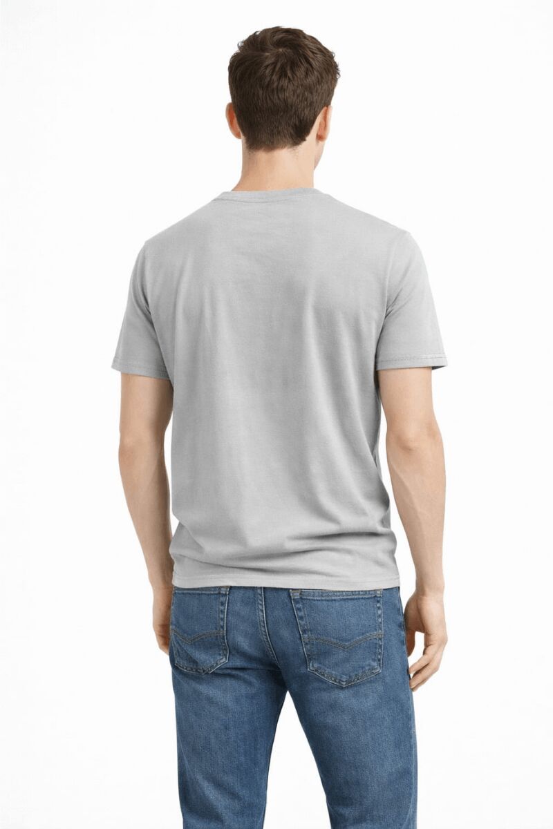 Bisiklet Yaka Kısa Kollu Rahat Ve Şık Günlük Kombinlere Uygun Erkek Tshirt 95304 GRİ