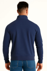 Dik Yaka Erkek Selanik Pamuk Karışımlı  Sweatshirt 691