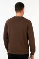 Uzun Kollu Bisiklet Yaka Erkek Sweatshirt KAHVERENGİ