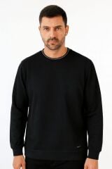 Uzun Kollu Bisiklet Yaka Rahat Spor Ve Şık Günlük Erkek Sweatshirt LACİVERT