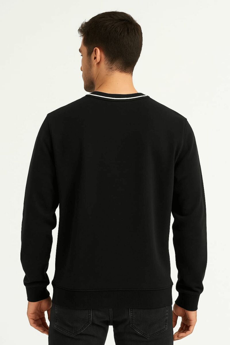 Uzun Kollu Bisiklet Yaka Rahat Spor Ve Şık Günlük Erkek Sweatshirt LACİVERT