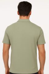 Erkek Polo Yaka Tişört Kısa Kollu Düğmesiz – Regular Kesim Rahat Günlük T-Shirt 95224 HAKİ