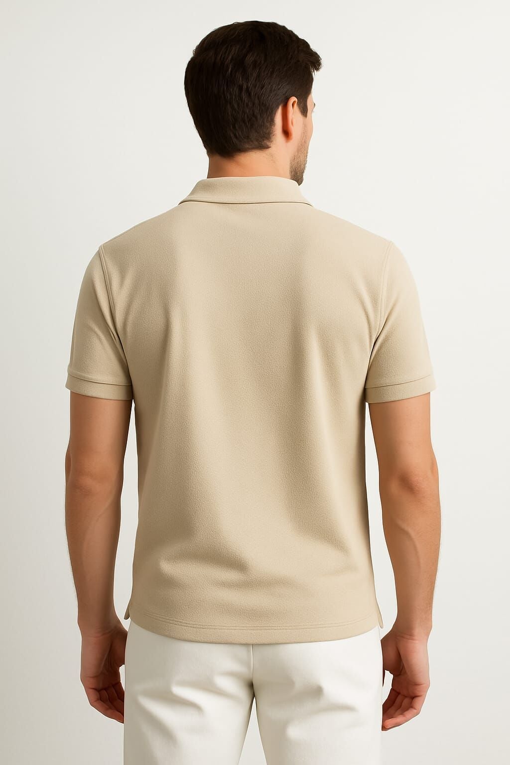 Erkek Polo Yaka Tişört Kısa Kollu Düğmesiz – Regular Kesim Rahat Günlük T-Shirt 95224 TAŞ