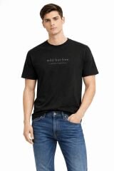 Bisiklet Yaka Kısa Kollu Rahat Ve Şık Günlük Kombinlere Uygun Erkek Tshirt 95304 SİYAH