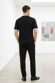 Erkek Bisiklet Yaka Baskılı Basic Tişört 21-1606 SİYAH SİYAH - XL