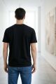 Bisiklet Yaka Kısa Kollu Baskılı Erkek Tişört 95304 SİYAH SİYAH - XL