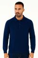 Polo Yaka Uzun Kollu Yarım Düğmeli  Erkek Triko Kazak 93089 LACİVERT LACİVERT - XL