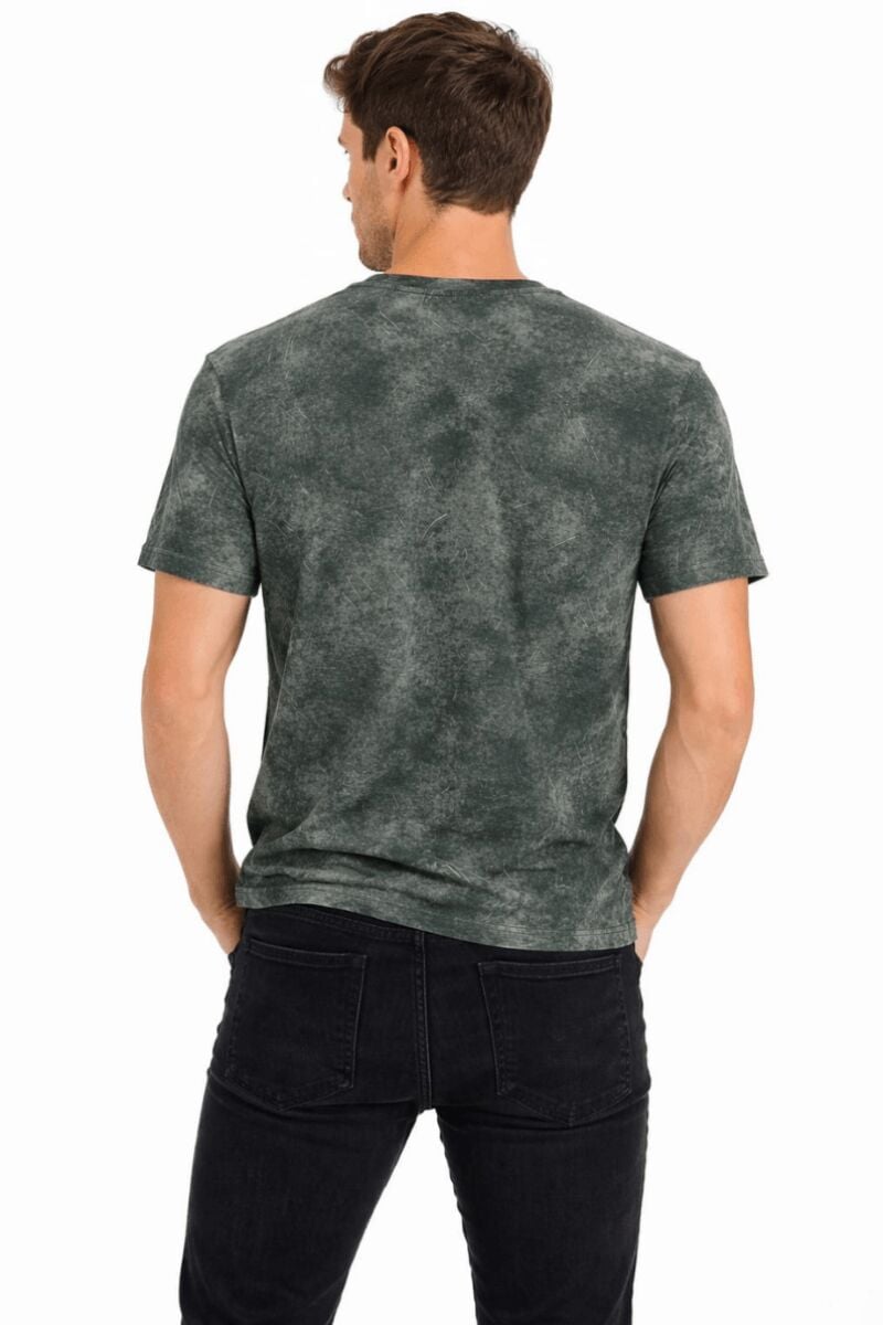 Erkek Pamuklu Tişört Bisiklet Yaka Basic T-Shirt  Rahat Kalıp Günlük Kullanım 95232 FÜME