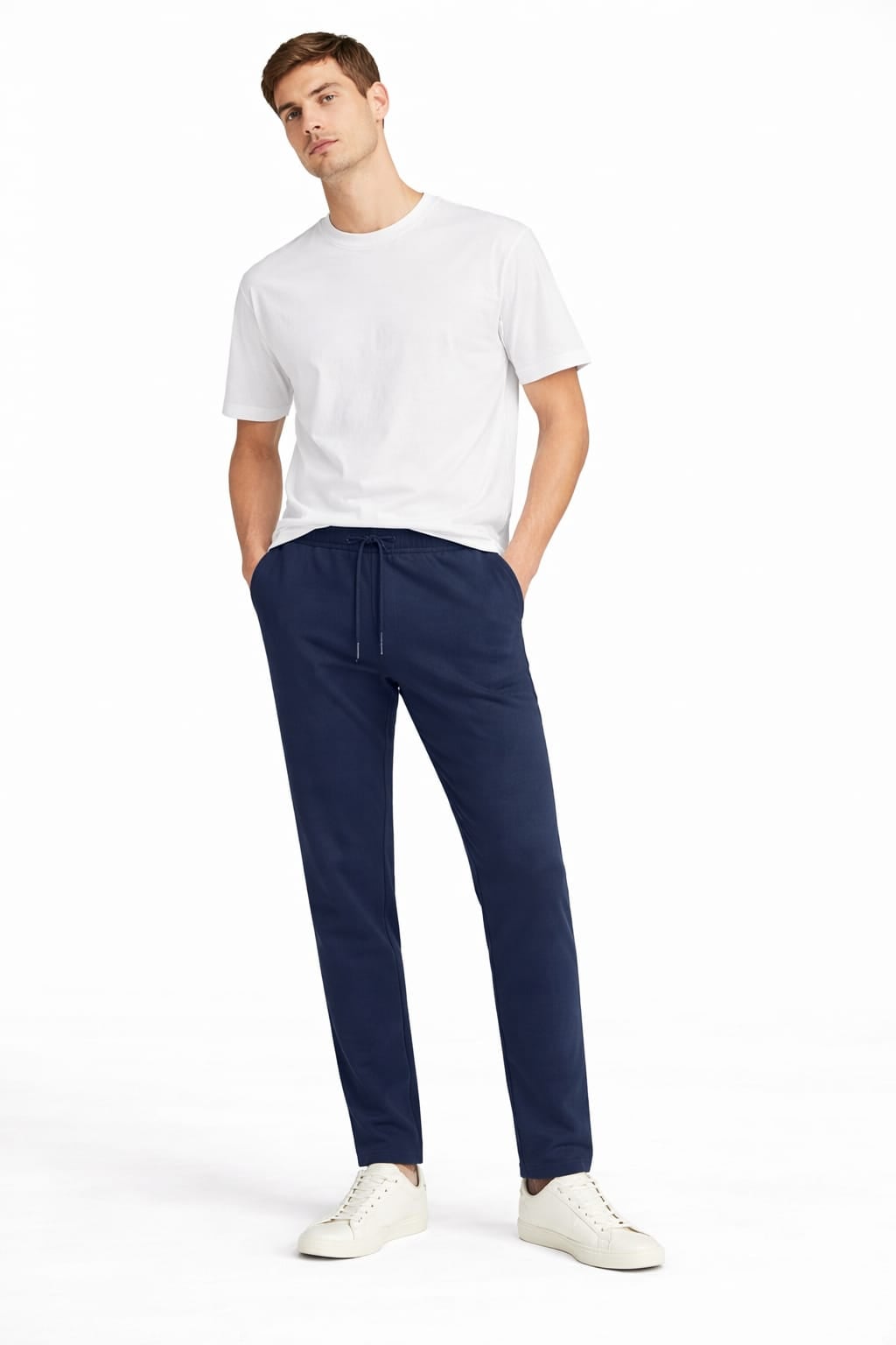 Erkek Jogger Pantolon Beli Lastikli Yandan Cepli 1124 LACİVERT