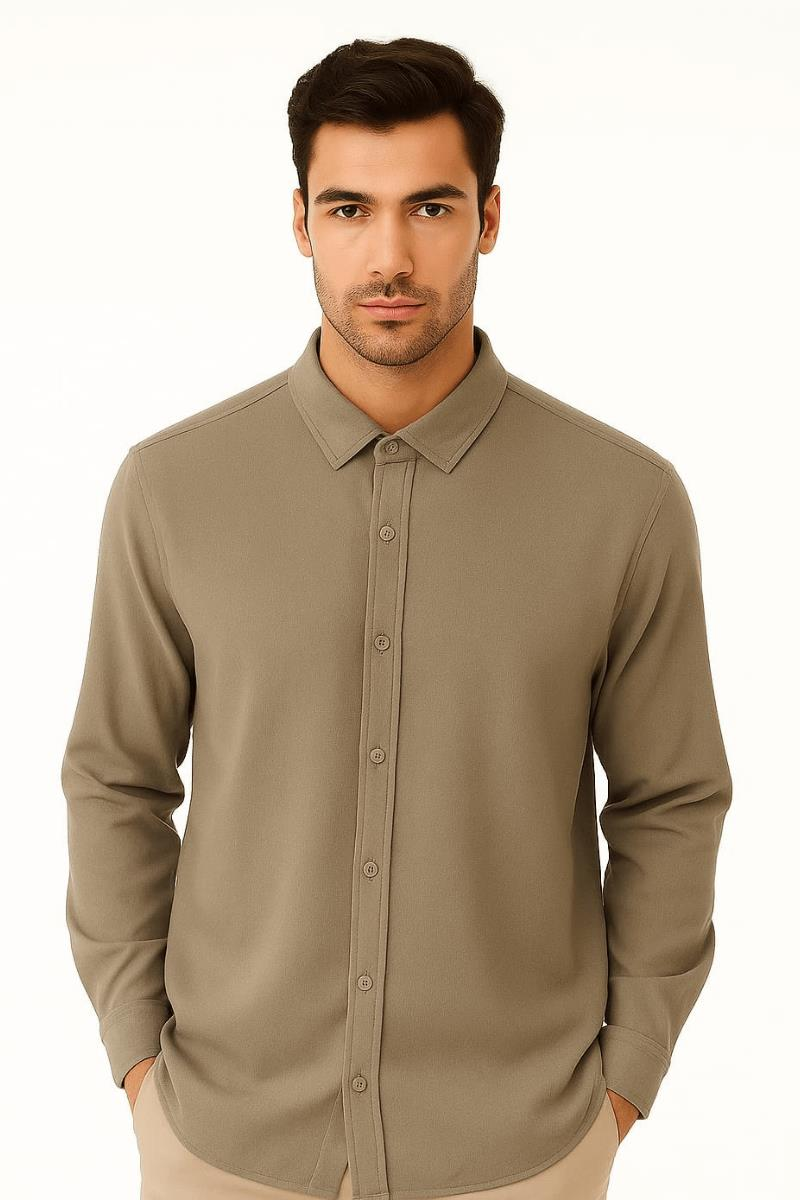 Uzun Kollu Düğmeli Klasik Yakalı Şık Ve Rahat Erkek Gömlek  96150