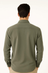 Uzun Kollu Düğmeli Klasik Yakalı Şık Ve Rahat Erkek Gömlek  96150