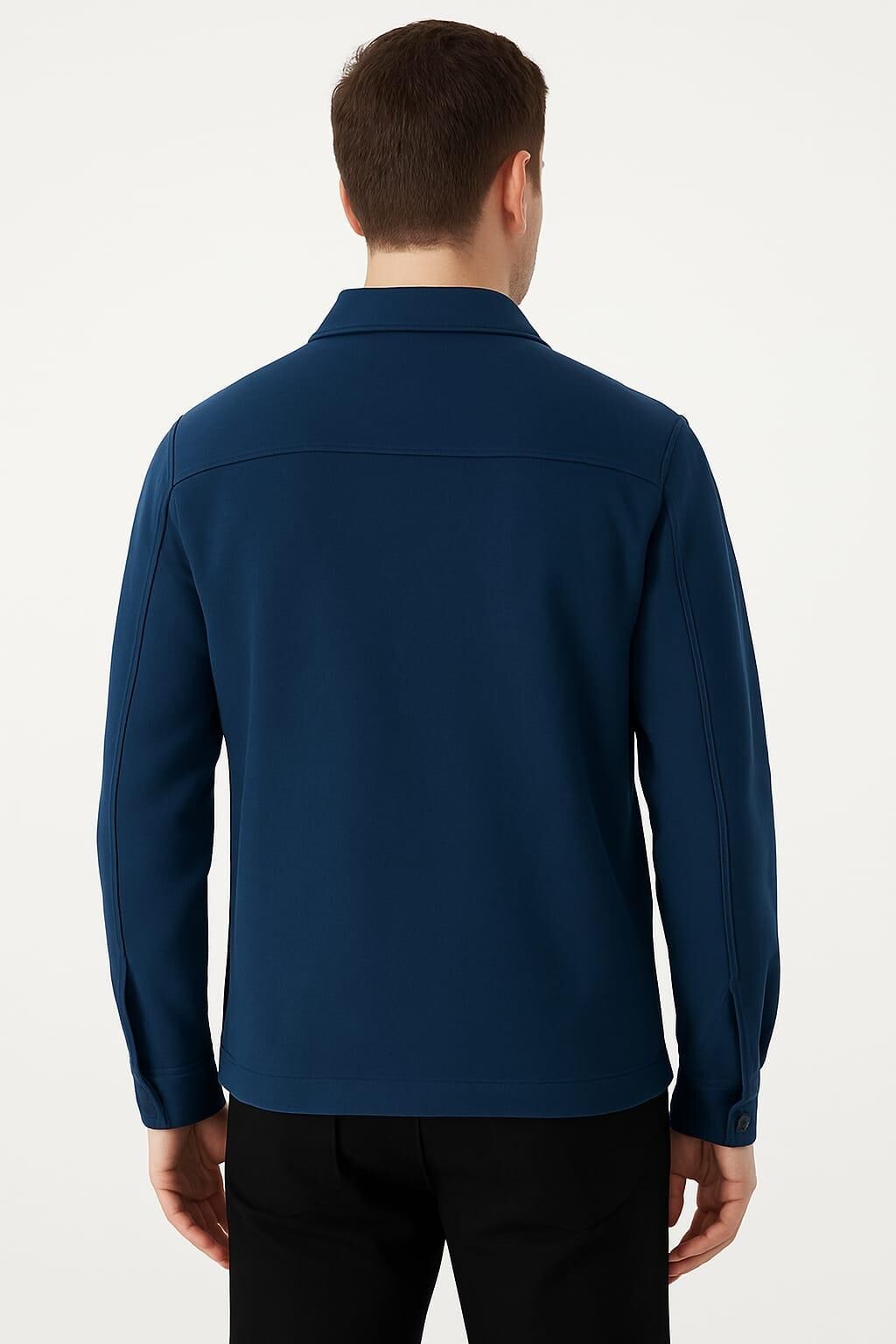 Düğmeli Erkek Gömlek Hırka Yandan Cepli  742