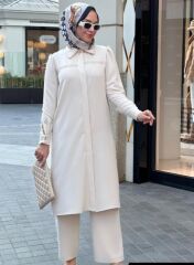 Dantel Detaylı Tesettür Takım Uzun Kollu 8171