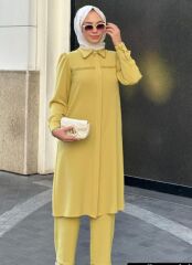 Dantel Detaylı Tesettür Takım Uzun Kollu 8171