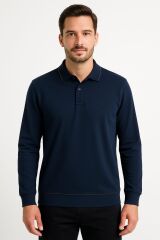 Yumuşak VE Esnek Erkek Polo Yaka Sweatshirt 758