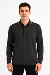 Yumuşak VE Esnek Erkek Polo Yaka Sweatshirt 758