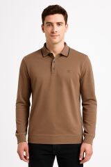 Yumuşak VE Esnek Erkek Polo Yaka Sweatshirt 758