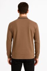 Yumuşak VE Esnek Erkek Polo Yaka Sweatshirt 758