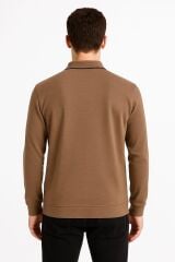 Yumuşak VE Esnek Erkek Polo Yaka Sweatshirt 758