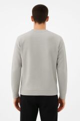 Uzun Kollu İçi Pamuklu Bisiklet Yaka Sweatshirt