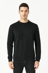 Uzun Kollu İçi Pamuklu Bisiklet Yaka Sweatshirt