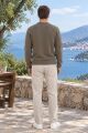 Erkek Bisiklet Yaka Basic Akrilik Triko HAKİ HAKİ - XL