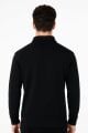 Uzun Kollu Yarım Fermuarlı Pamuk Karışımlı Regular Erkek Polo Yaka Sweatshirt 95261 SİYAH SİYAH - XL