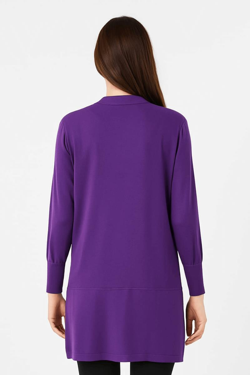 Rayon Bella Uzun Kollu Düğme Detaylı Hırka