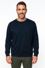 Uzun Kollu Bisklet Yakalı  Viscone Karışımlı Regulear Kesim Rahat Sade Sweatshirt 95256-27