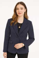 Düğme Dedaylı Astarlı Uzun Kollu Blazer Ceket  2110