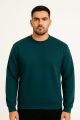 Bisiklet Yaka Uzun Kollu Pamuk Karışımlı Kalın Regular Erkek Sweatshirt 95258 İNDİGO İNDİGO - L