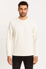 Hafif Kumaşlı Esnek Uzun Kollu Bisiklet Yakalı  95276 BEJ