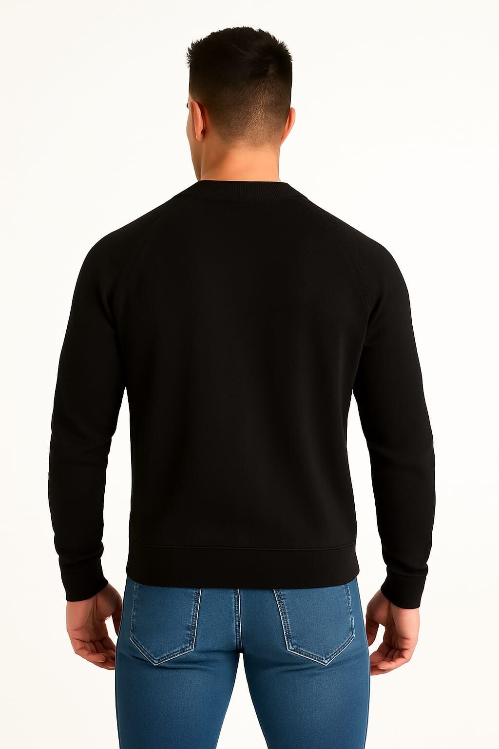 Uzun Kollu Bisiklet Yakalı  Sıcak Ve Rahat Viscon Karışımlı Erkek Triko Kazak LACİVERT