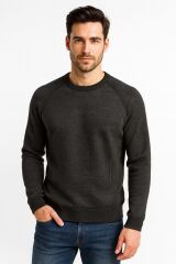 Uzun Kollu Bisiklet Yakalı  Sıcak Ve Rahat Viscon Karışımlı Erkek Triko Kazak LACİVERT