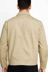 Uzun Kollu Yandan Cepli Fermuarlı Pamuk Karışımlı Mevsimlik Ceket 94089