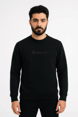 Uzun Kollu İçi Pamuklu Önden Baskılı Pamuk ve Poliester Karışımından Oluşan Hem sıcak Tutan Hemde Dayanıklı  Erkek Sweatshirt 675