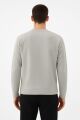 Uzun Kollu İçi Pamuklu Bisiklet Yaka Sweatshirt GRİ GRİ - XL