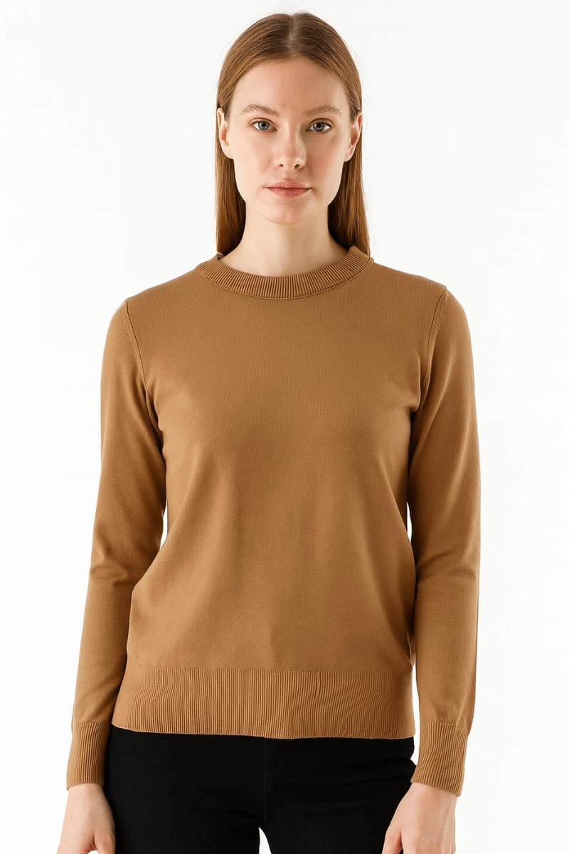 Bisiklet Yaka Uzun Kollu Kazak  8037