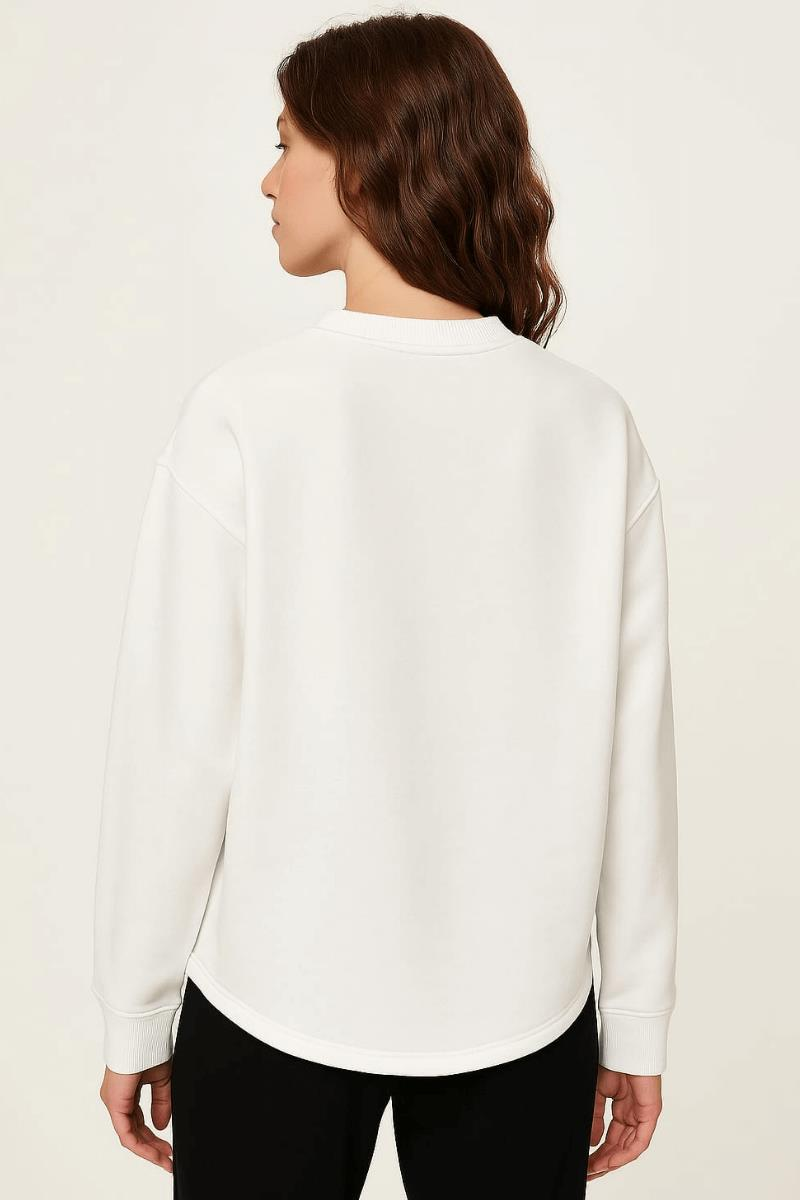 Asimetrik Cepli Üç İplik Sweat 5045