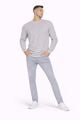 Erkek Bisiklet Yaka Sweatshirt 95219 GRİ