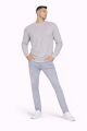 Erkek Bisiklet Yaka Sweatshirt 95219 GRİ GRİ - M