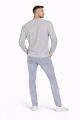 Erkek Bisiklet Yaka Sweatshirt 95219 GRİ GRİ - M