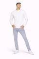 Erkek Bisiklet Yaka Sweatshirt 95219 BEYAZ