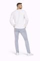 Erkek Bisiklet Yaka Sweatshirt 95219 BEYAZ BEYAZ - XL